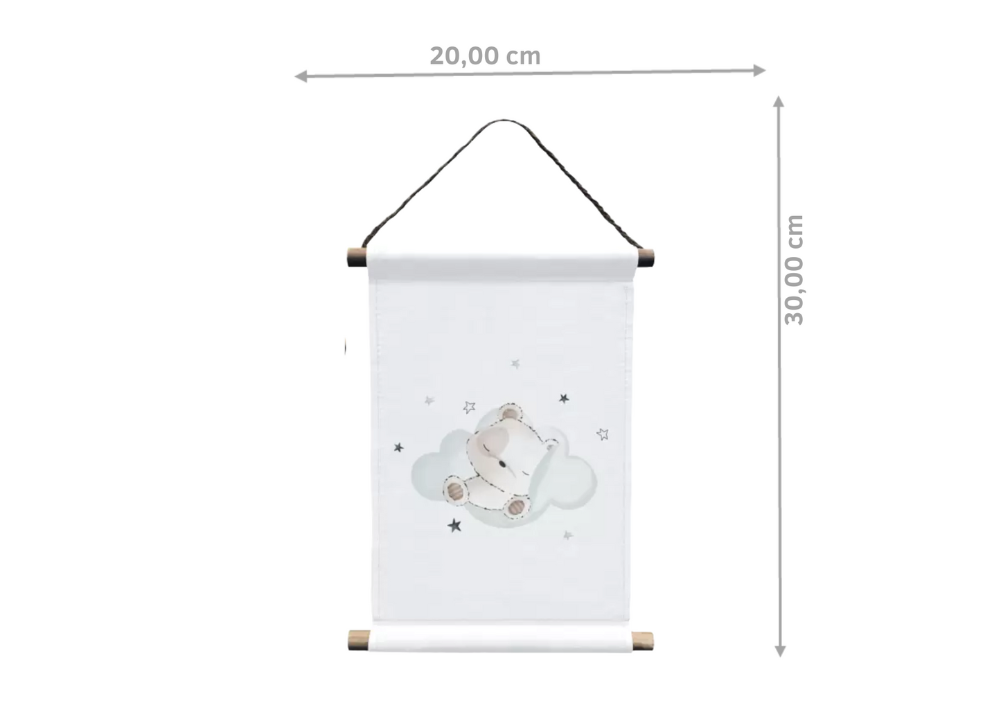 Wandbild 3er Set „Gute Nacht, kleiner Bär“
