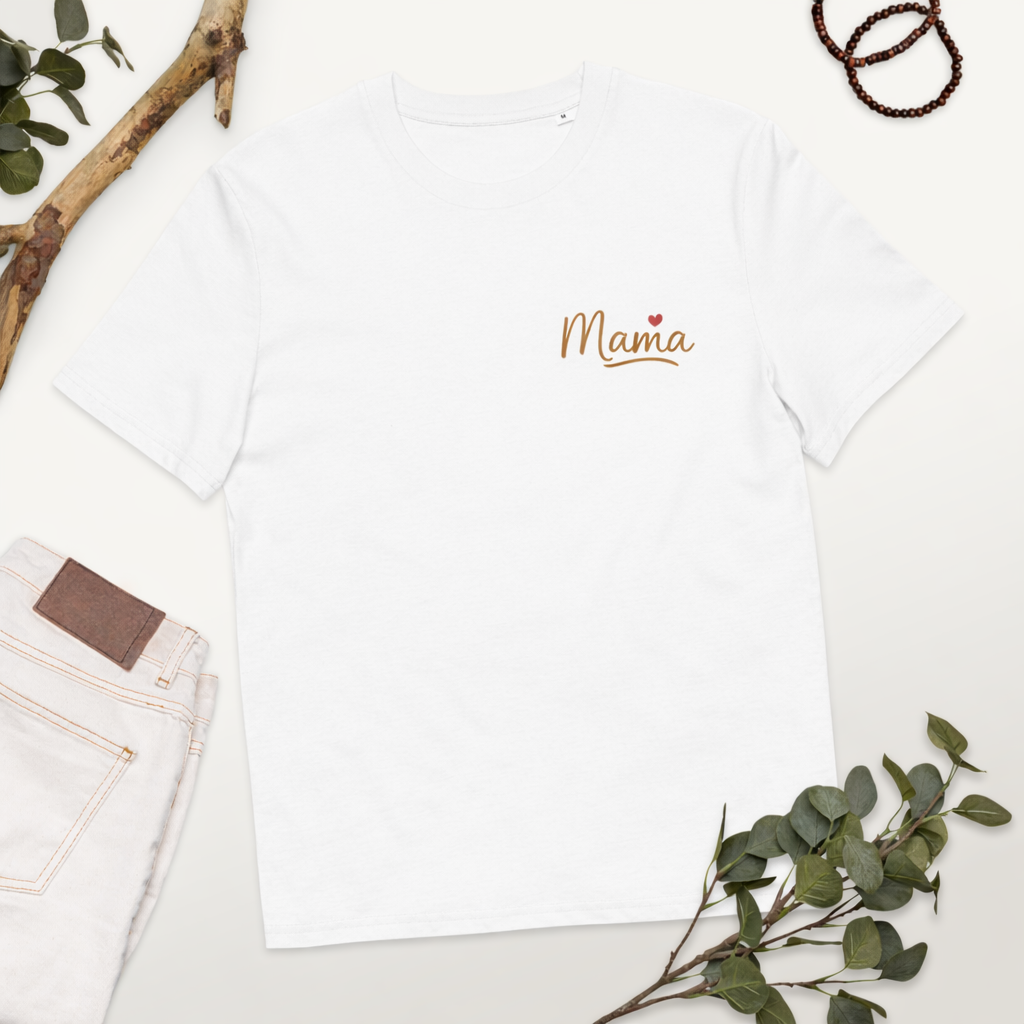 T-Shirt mit Stickerei Motiv - Mama