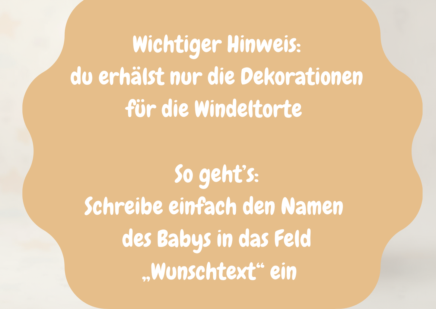 Windeltorte Dekoration