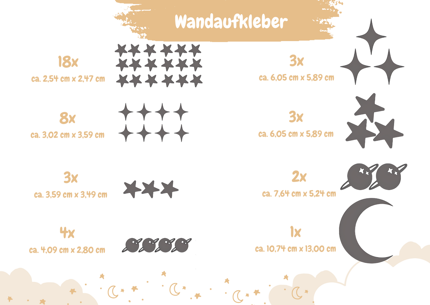 Wandaufkleber Dark Night Weltall
