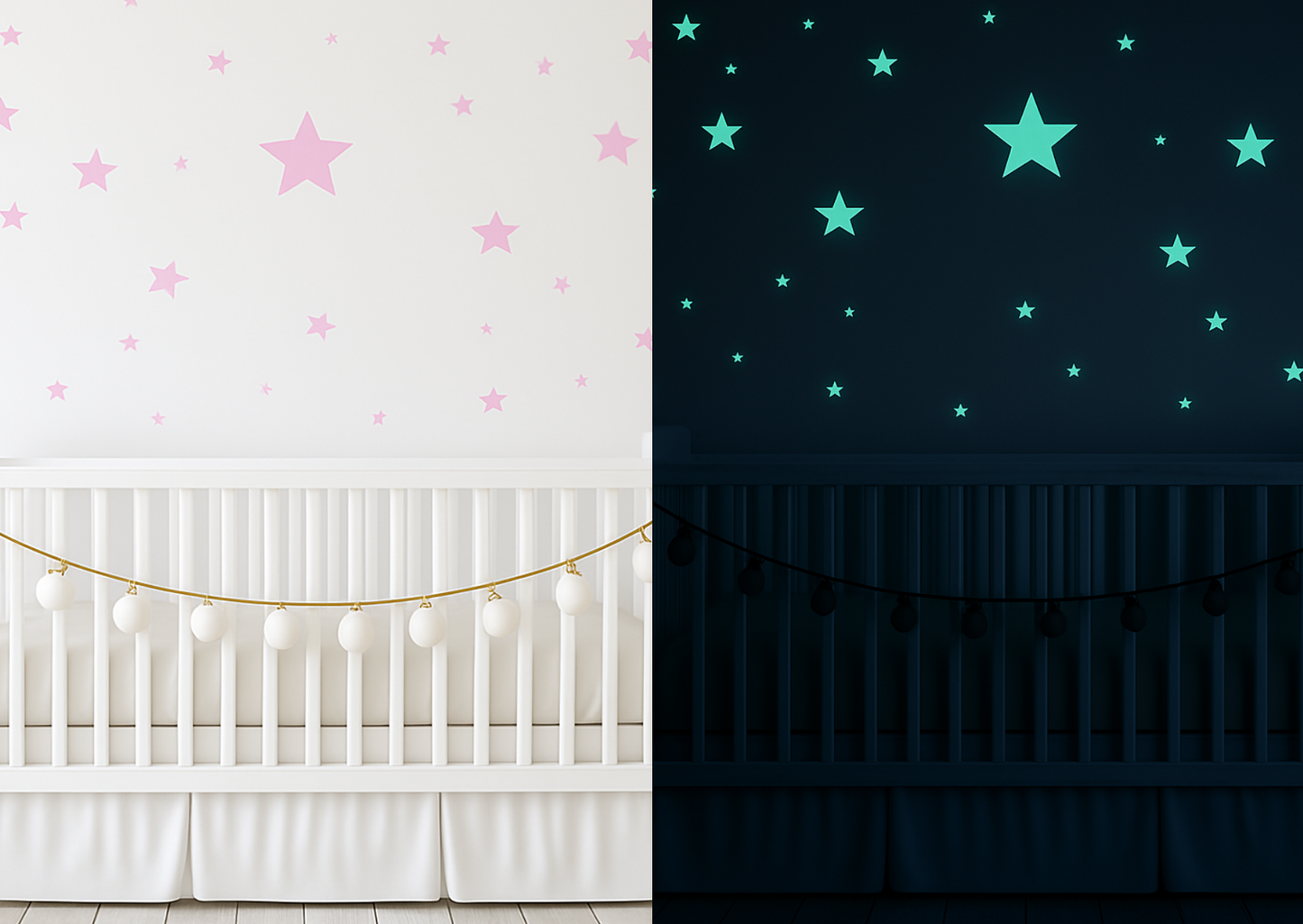 Wandaufkleber Dark Night Sterne