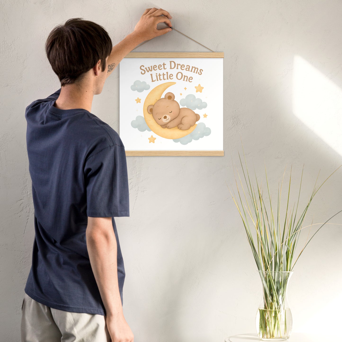 Poster mit Aufhängern Bär Gute Nacht