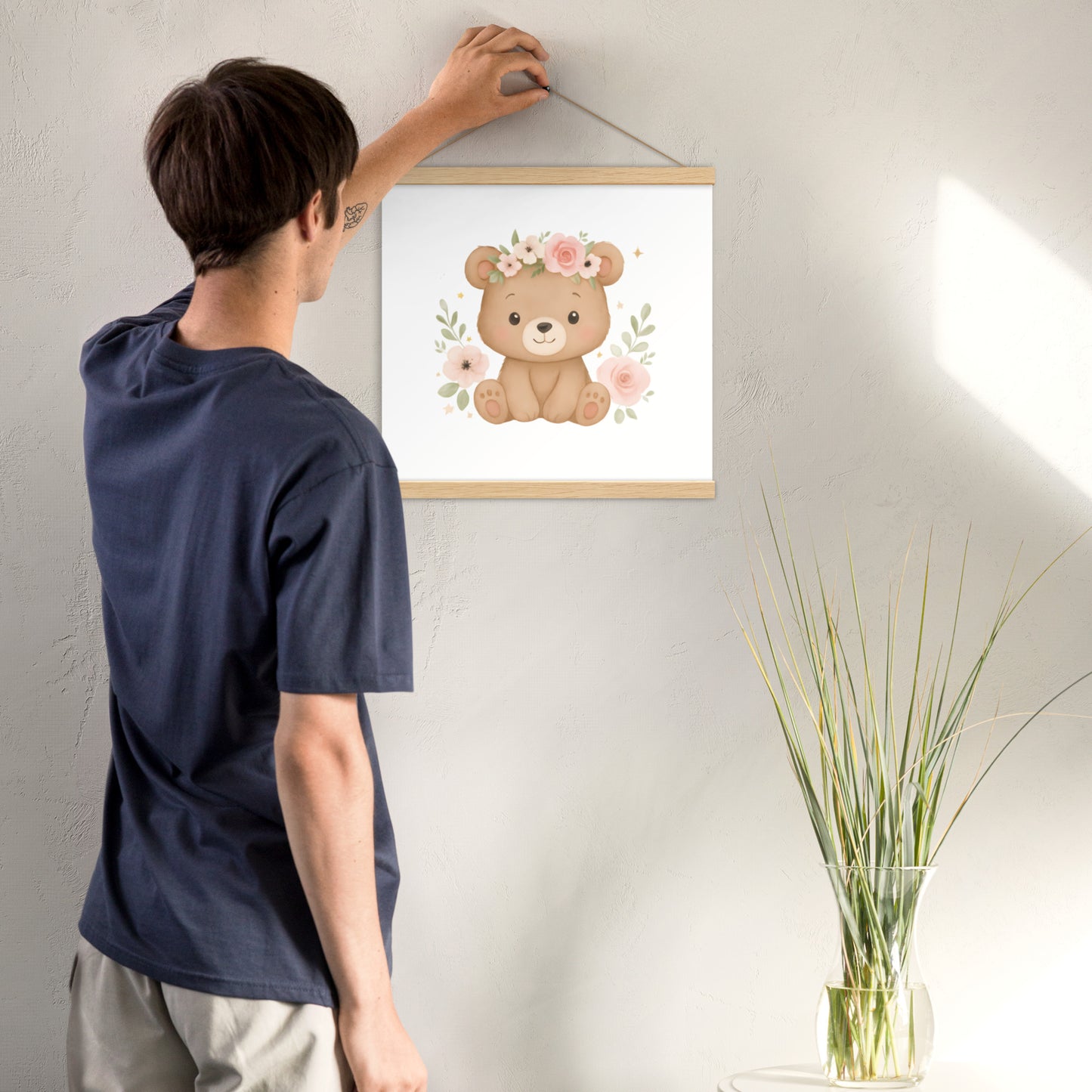 Poster mit Aufhängern süßer Bär