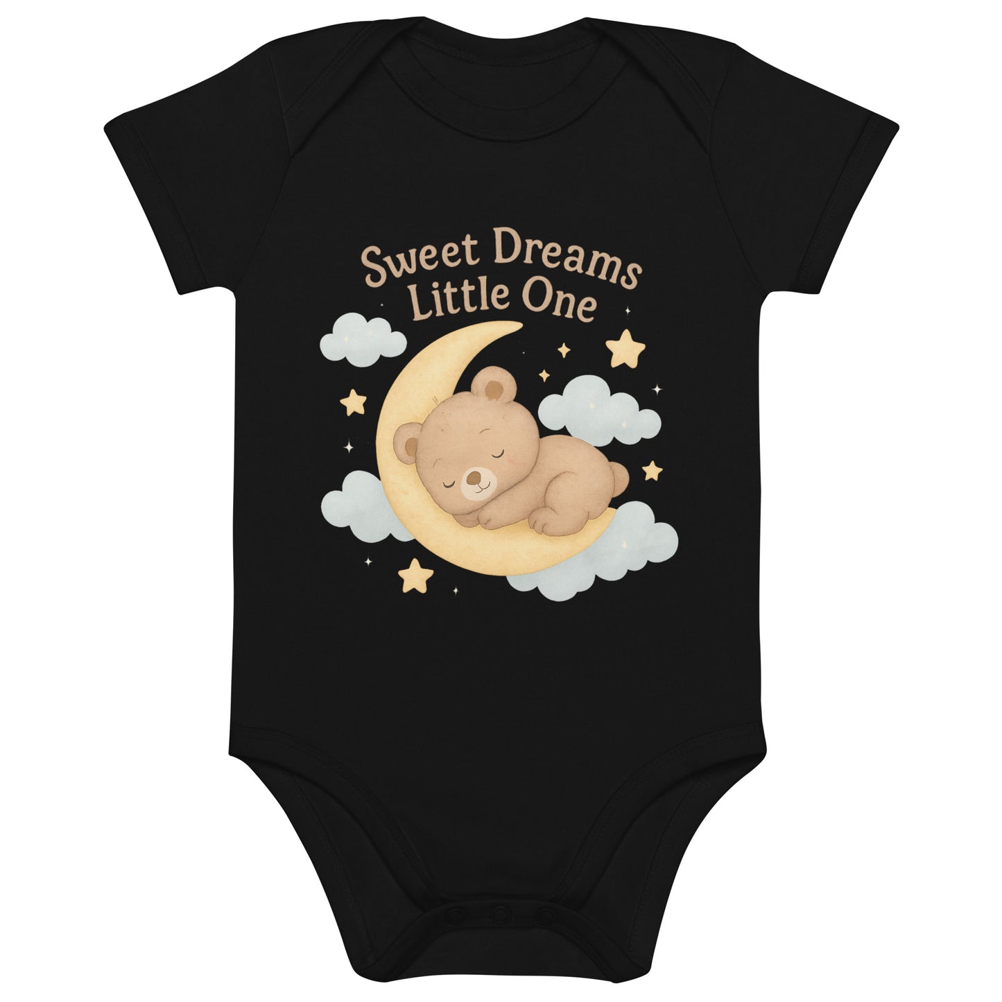 Babystrampler Bio-Baumwolle - Bärchen ,,Sweet Dreams Little One''