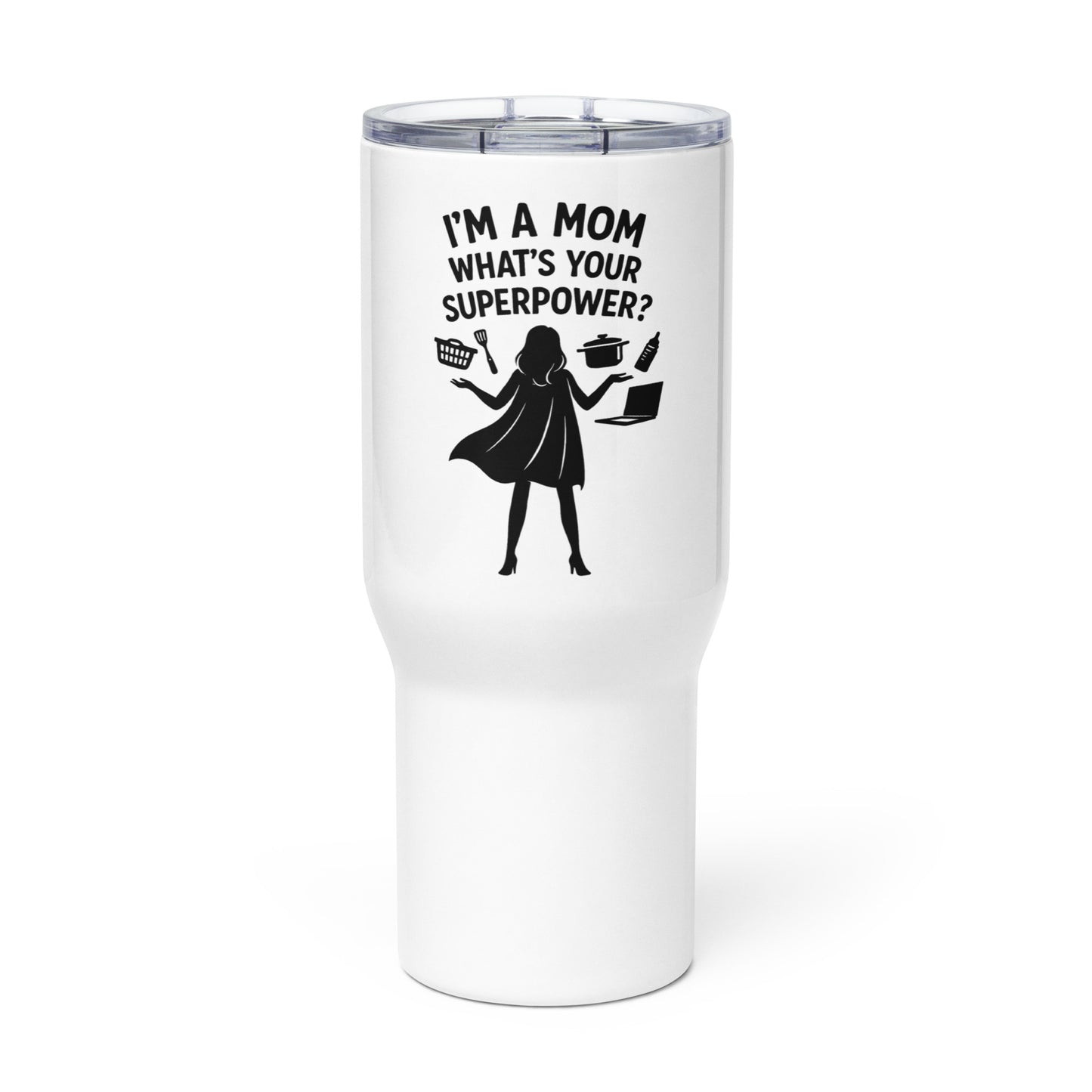 Thermobecher mit Griff - Superpower mom
