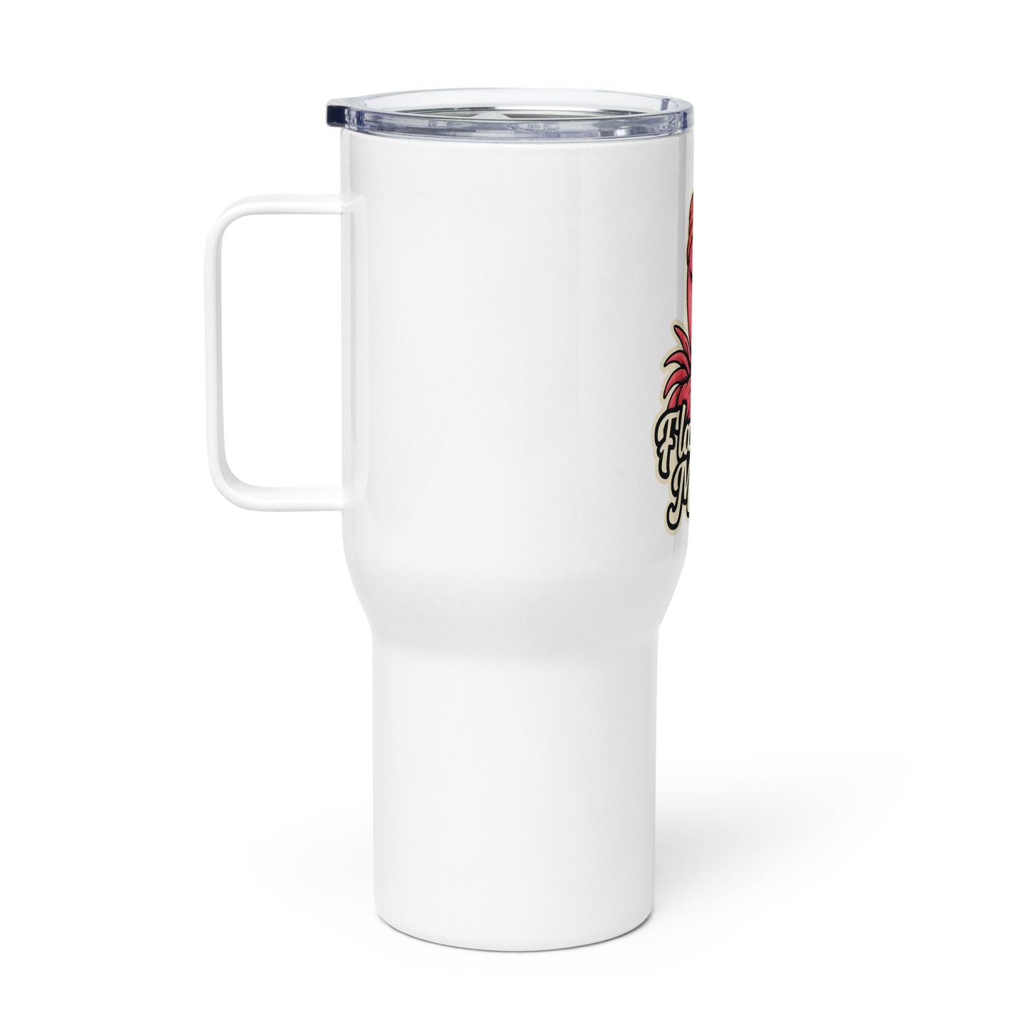 Thermobecher mit Griff - Flamingo Mama