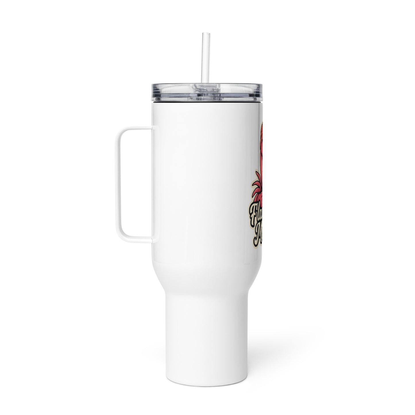 Thermobecher mit Griff - Flamingo Mama