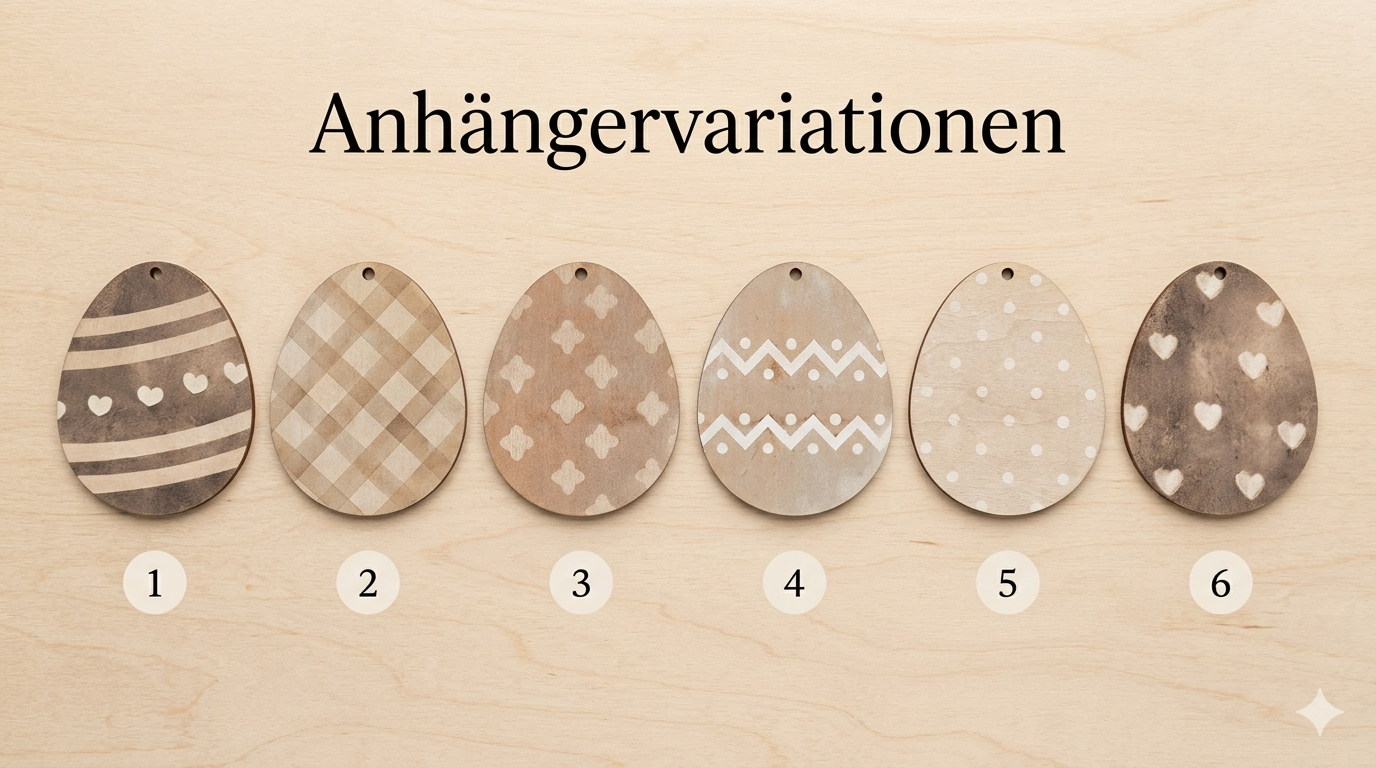 Personalisierter Oster-Anhänger „Osterei“ aus Holz