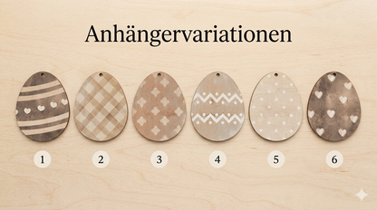 Personalisierter Oster-Anhänger „Osterei“ aus Holz