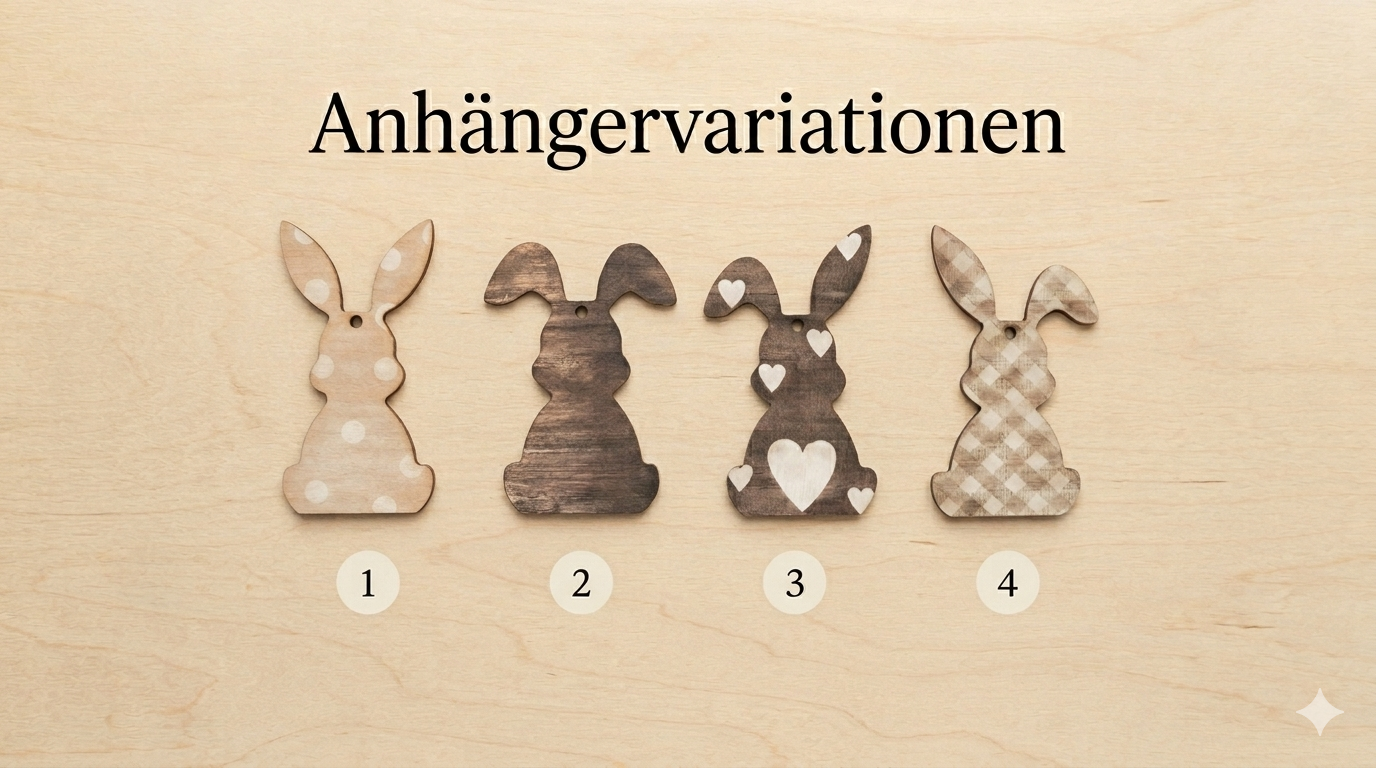 Personalisierter Oster-Anhänger „Hase“ aus Holz
