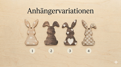 Personalisierter Oster-Anhänger „Hase“ aus Holz