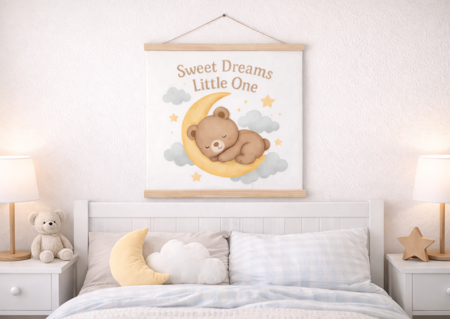 Poster mit Aufhängern - Bär Gute Nacht