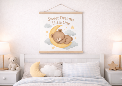 Poster mit Aufhängern - Bär Gute Nacht