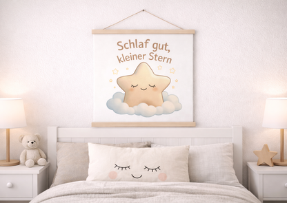 Poster mit Aufhängern - Schlaf gut kleiner Stern