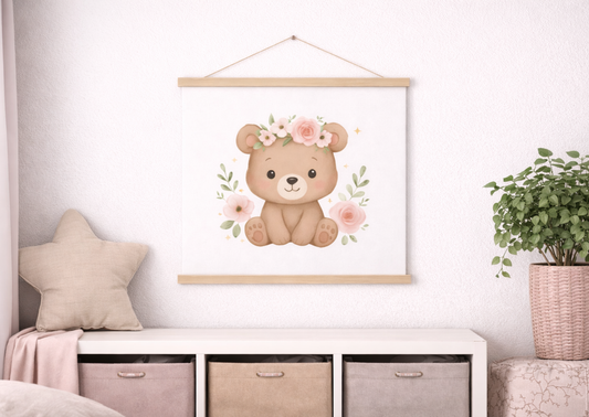 Poster mit Aufhängern - süßer Bär