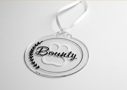 Personalisierte Weihnachtskugel aus Acryl mit Namen