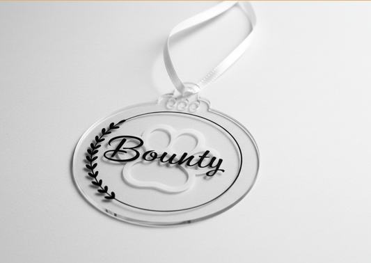 Personalisierte Weihnachtskugel aus Acryl mit Namen