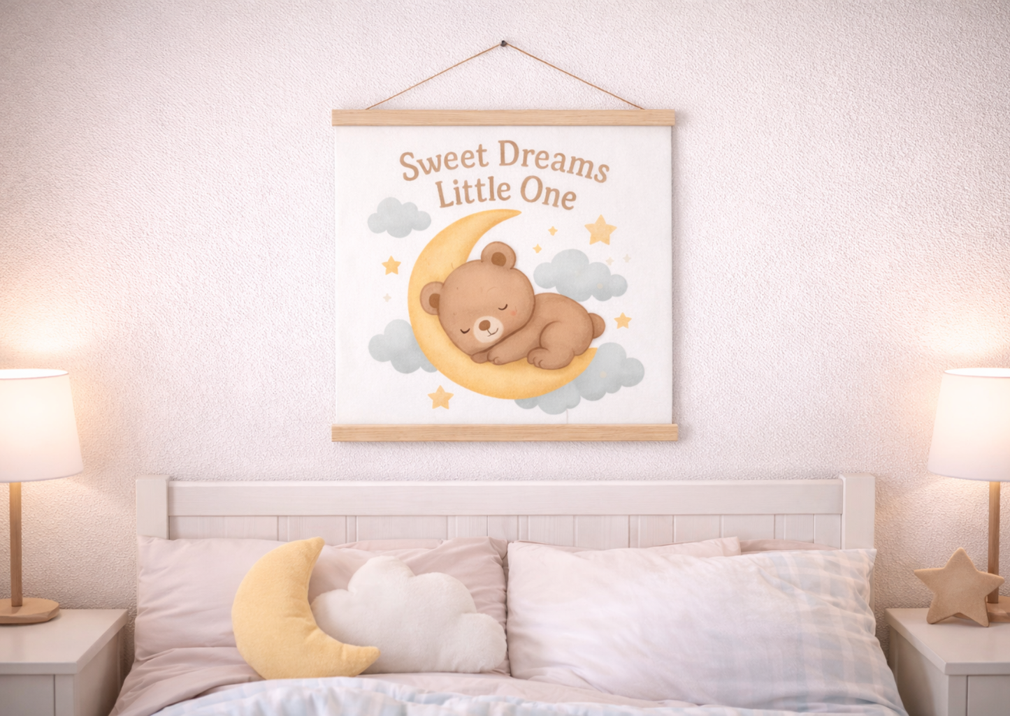 Poster mit Aufhängern - Bär Gute Nacht