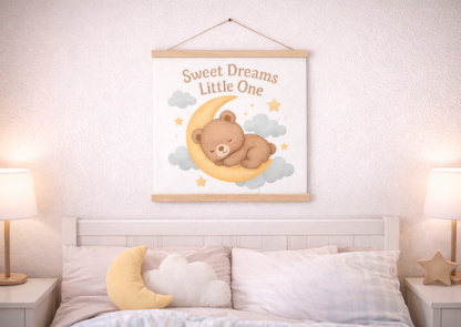 Poster mit Aufhängern - Bär Gute Nacht