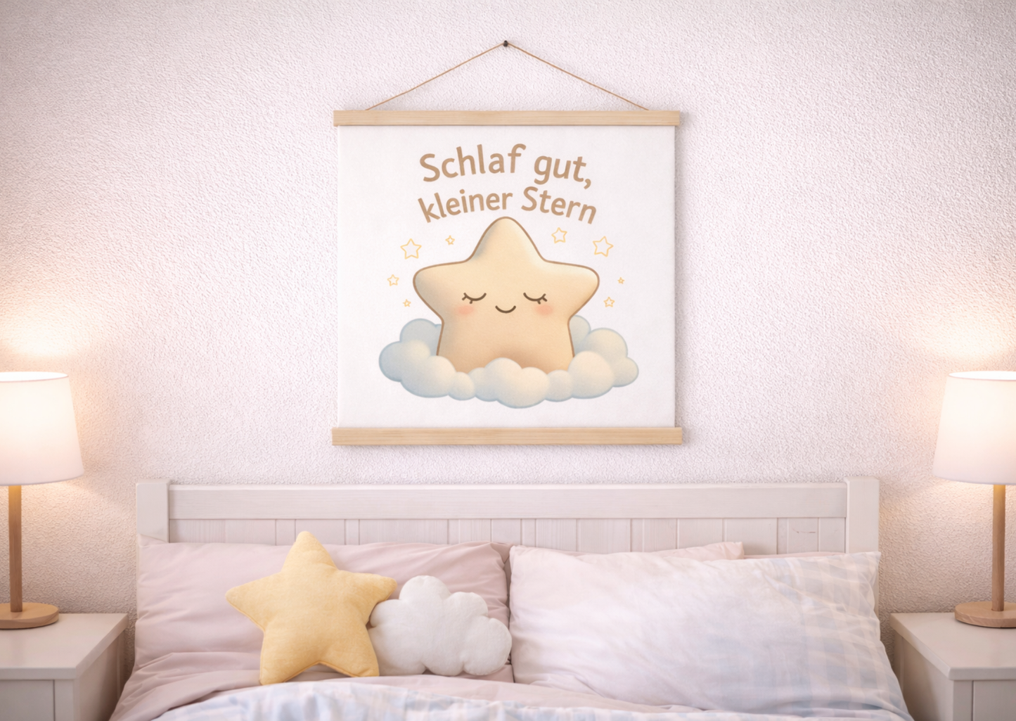 Poster mit Aufhängern - Schlaf gut kleiner Stern