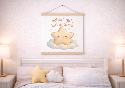 Poster mit Aufhängern - Schlaf gut kleiner Stern