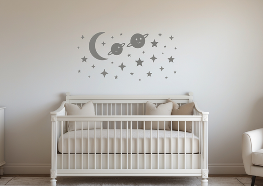 Wandaufkleber Dark Night Weltall