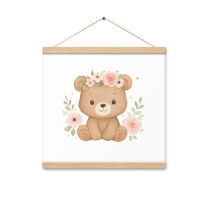 Poster mit Aufhängern süßer Bär