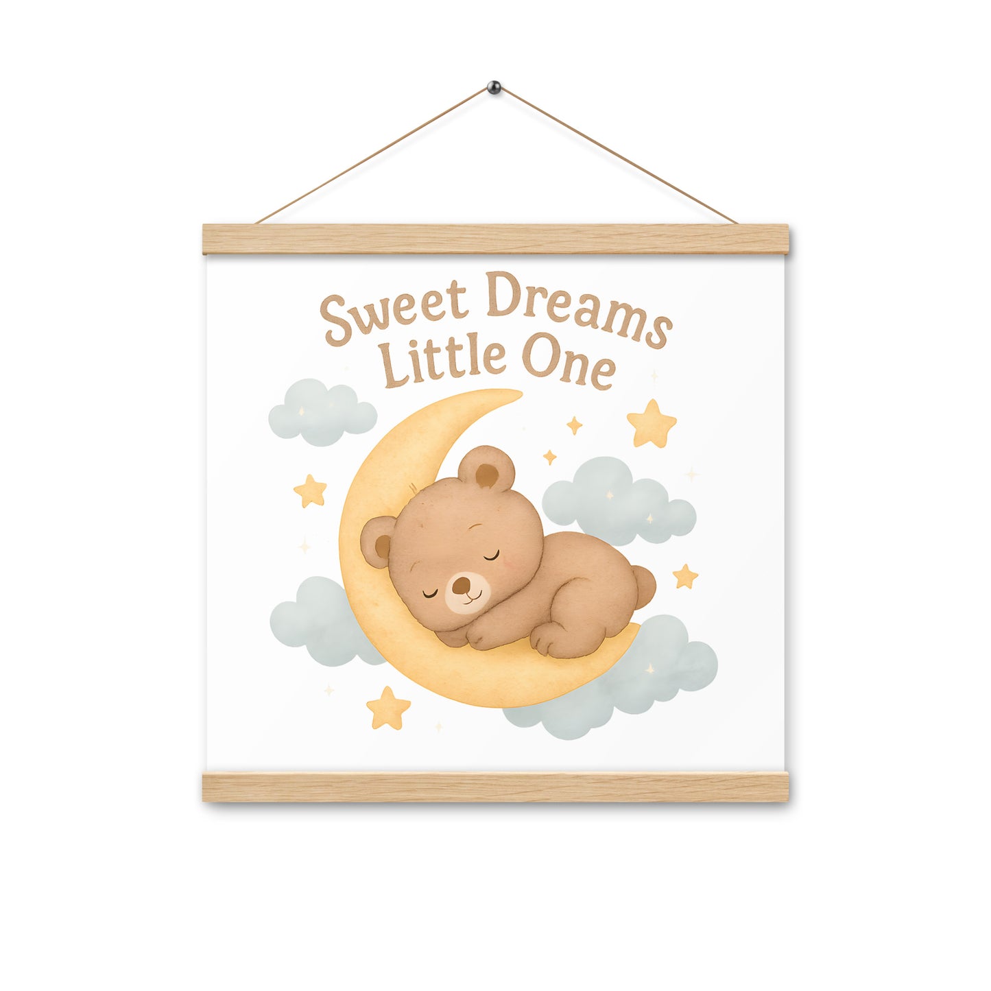 Poster mit Aufhängern Bär Gute Nacht