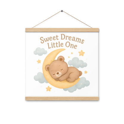 Poster mit Aufhängern Bär Gute Nacht