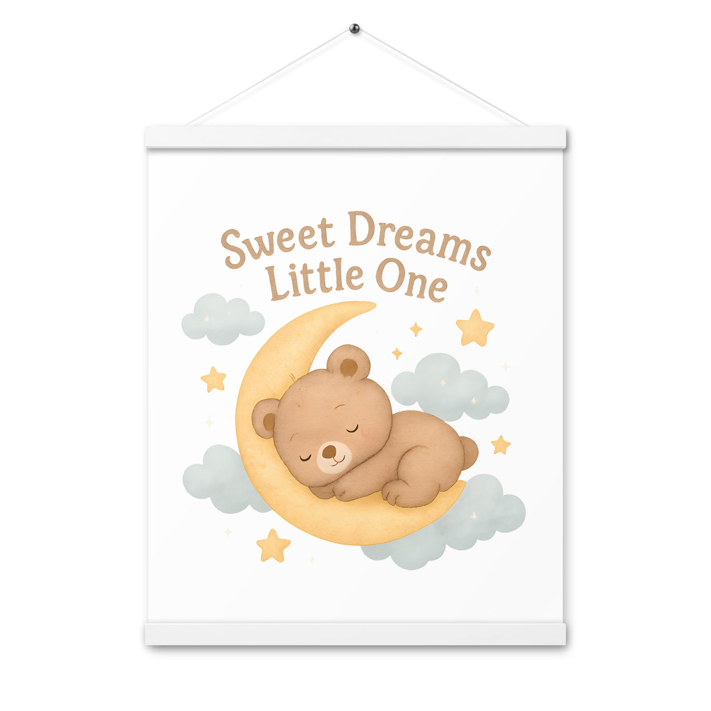 Poster mit Aufhängern Bär Gute Nacht