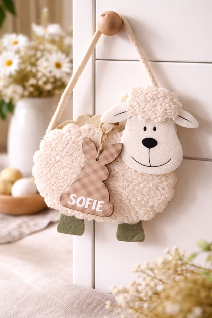 Personalisierter Oster-Anhänger „Hase“ aus Holz