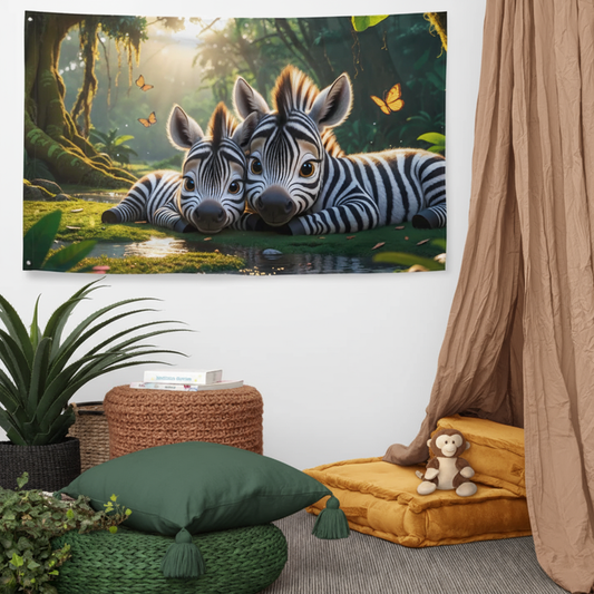Wandteppich für Kinder - Zebra