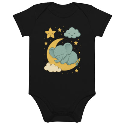 Babystrampler Bio-Baumwolle - Schlaf gut kleiner Elefant