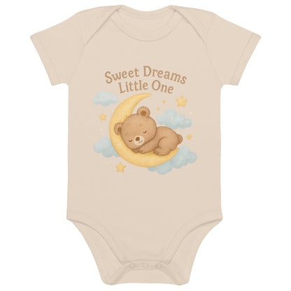 Babystrampler Bio-Baumwolle - Bärchen ,,Sweet Dreams Little One''