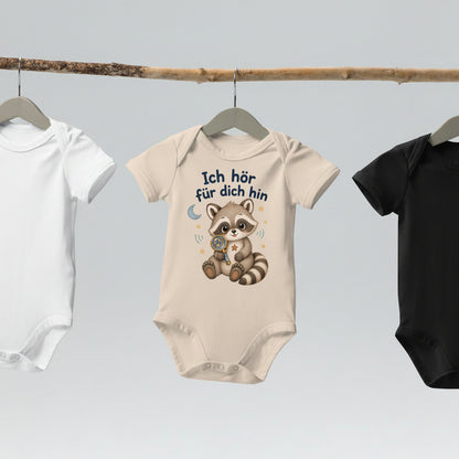 Natur Bio-Babybody mit Raxi hängend