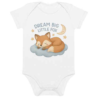 Babystrampler aus Bio-Baumwolle Fuchs ,,Dream Big''
