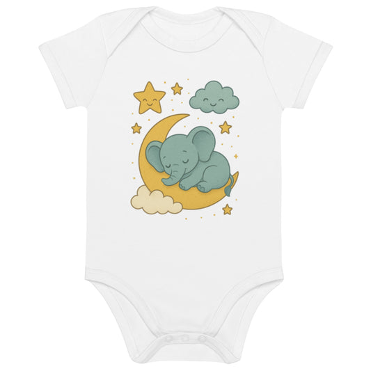 Babystrampler aus Bio-Baumwolle Elefant Gute Nacht