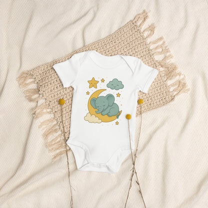 Babystrampler Bio-Baumwolle - Schlaf gut kleiner Elefant
