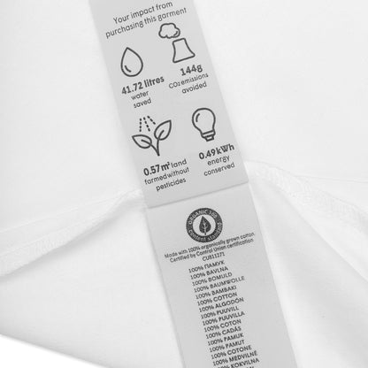 Produktetikett des Bio-Babybodys mit Materialinformationen