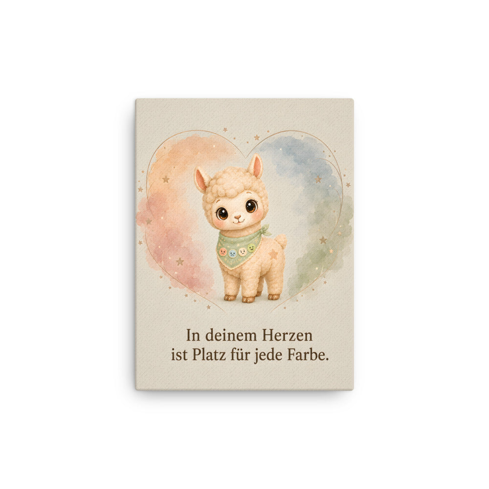 Kinderzimmer-Leinwand mit Henry und mit Spruch 