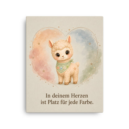 Kinderzimmer-Leinwand mit Henry und mit Spruch 