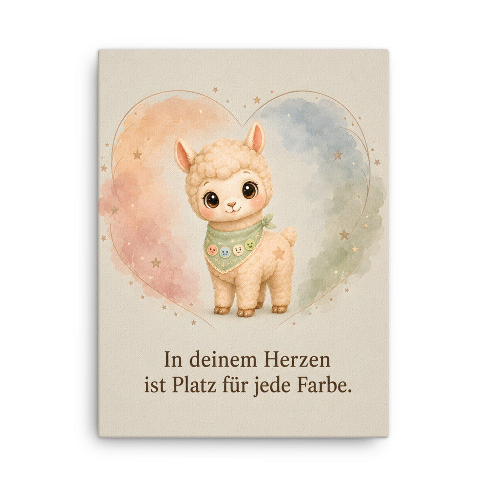 Kinderzimmer-Leinwand mit Henry und mit Spruch 