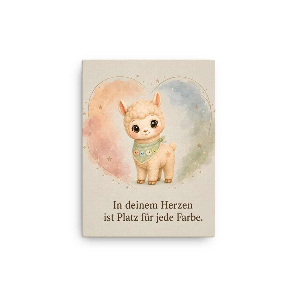 Kinderzimmer-Leinwand mit Henry und mit Spruch 