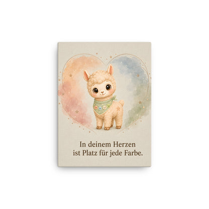 Kinderzimmer-Leinwand mit Henry und mit Spruch 