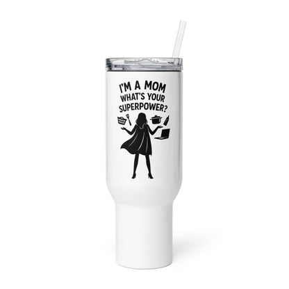 Thermobecher mit Griff - Superpower mom