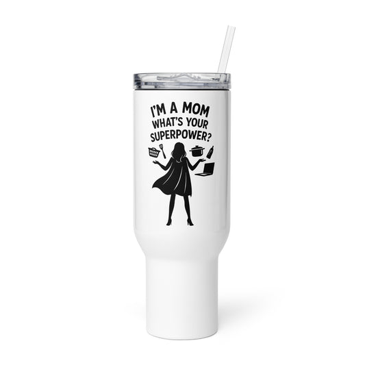 Thermobecher mit Griff - Superpower mom
