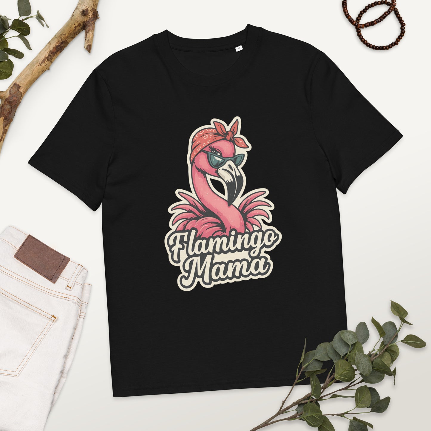 Bio-Baumwoll-T-Shirt Flamingo Mama